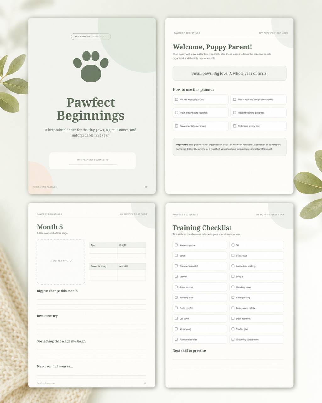 The Complete Puppy First Year Planner